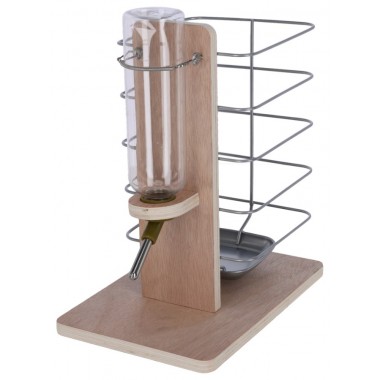 2-in-1 Water Station (250ml) and Hay Rack for Rabbits and Rodents