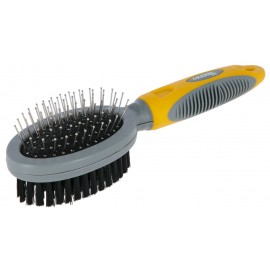 Brosse Double Ovale pour Lapins et Rongeurs – 20,5 cm