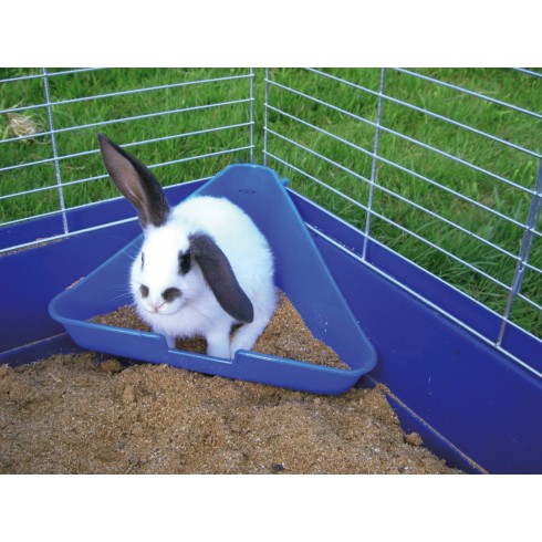 Corner Litter Box for Rabbits and Rodent Cages – Plastic
