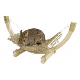 Hamac Siesta en Herbe pour Lapins et Rongeurs – 73x36x34 cm
