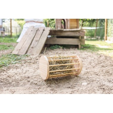 3-in-1 Hay Rack for Rabbits and Rodents – Standing, Rolling, and Hanging (25x15 cm)