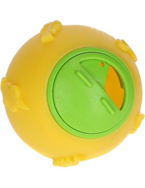 Pelota interactiva para snacks AMARILLA